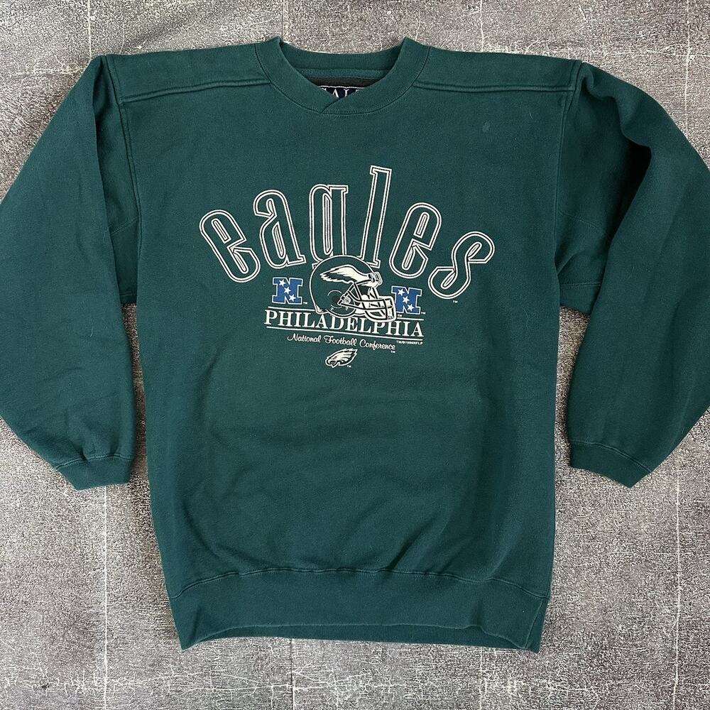 Men's Vintage 90's Galt Sand Philadelphia Eagles Teal Crewneck Sweatshirt Sz M